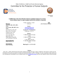 Committee for the Protection of Human Subjects