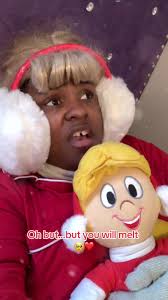 Karen Cosplay with Frosty The Snowman Doll