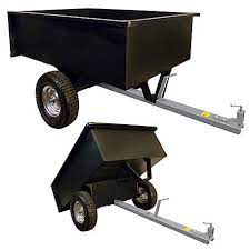 I have a neighbor that wants to sell his jd 445 garden tractor to get a ztr but wants to know if it will pull a trailer load of wood for the winter. Groundwork Tow Behind Dump Cart 17 Cu Ft Heaped Capacity Lc1503tbl At Tractor Supply Co