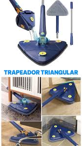 🧹✨ Limpia cada rincón sin esfuerzo Con Trapeador Triangular 360°, el polvo  ya no tiene dónde esconderse., 🔥OFERTA Q135🔥, 🔺 Diseño triangular para  esquinas difíciles, 🔄 Cabezal giratorio 360°, 💦 Uso en ...