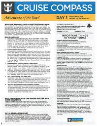 Adventure Of The Seas 7 Night Southern Caribbean Cruise Compass Adventure Of The Seas Southern Caribbean Cruise Rhapsody Of The Seas