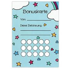 5x Bonuskarten Einhorn Din A6 Belohnungssystem Kinder Fur Jungen Madchen Punkte Sammeln Belohnungstafe Belohnungssystem Kinder Belohnungstafel Belohnungssystem