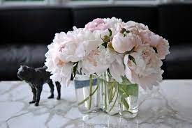 Aalto Vase With Peonies Www Convallaria Com Peony Arrangement Flower Arrangements Flower Vases