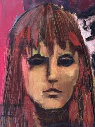 Original RUTH FORBES LITWIN Painting Abstract Women Portraits 40”x30”