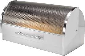 We've put together this list of 18 bread box plans you can make today, and with the advent of refrigerators and modern preservatives that can keep bread fresh for weeks, the breadbox has become a rare. Amazon Com Oggi Stainless Steel Roll Top Bread Box With Tempered Glass Lid Kitchen Dining