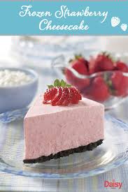 Frozen Strawberry Cheesecake Recipe With Cottage Cheese Daisy Brand Recipe Strawberry Cheesecake Cheesecake Cheesecake Recipe With Cottage Cheese