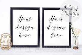 Two Black Frames Double Mockup Design Mockup Free Mockup Psd Mockup Free Psd