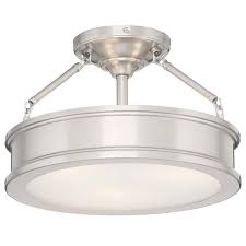 Home Decorators Collection Grafton 3 Light Brushed Nickel Semi Flush Mo In 2020 Light Fixtures Flush Mount Flush Mount Ceiling Lights Kitchen Lighting Fixtures Ceiling