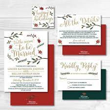 Holiday Wedding Invitation Template Winter Rustic Printable Etsy Holiday Wedding Invitations Wedding Invitation Templates Christmas Wedding Invitations