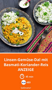 Linsen Gemuse Dal Mit Basmati Koriander Reis Rezept Rezepte Gerichte Mit Linsen Lecker Kochen