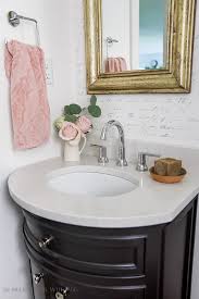 See more ideas about pink bathroom tiles, black bathroom, pink bathroom. Black White French Powder Room Makeover So Much Better With Age