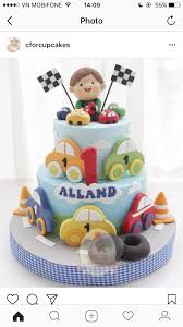 A relatively new trend in 1st birthday parties, the smash cake is baked just for the child use sculpting fondant or modeling chocolate to create the small figures for the cake. Pin By Dan On Boys First Birthday Cake Cars Birthday Cake Baby Birthday Cakes Birthday Cake Kids