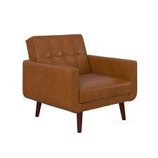 Shop our best selection of faux leather accent chairs to reflect your style and inspire your home. Fiore Mid Century Modern Faux Leather Chair Camel Room Joy Target