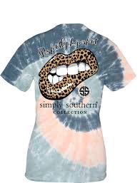 Simply southern womens, mens, and youth sizes available. Simply Southern Youth Perfectly Imperfect Leopard Print Lips Short Sleeve T Shirt Gray Pink Spiral Tiedye Trenz Shirt Company