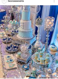 Royal Prince Baby Shower Dessert Table Decor Winter Wonderland Baby Shower Winter Wonderland Birthday Winter Wonderland Party