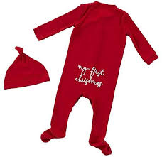 My First Christmas Nursery Hat And Pajama Set Baby Christmas Pajamas First Christmas One Piece Pajamas