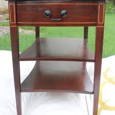 The top is veneered with formica, and the feet have brass caps. Best 1951 Mahogany Mersman Side Table For Sale In Austin Texas For 2021