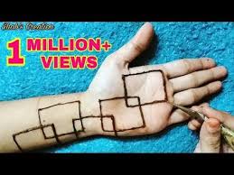 Most Easy Rectangle Shape Mehndi Stylish Beautiful Rectangular Mehndi Design Girlish Henna Youtube Mehndi Designs Mehandhi Designs Mehndi