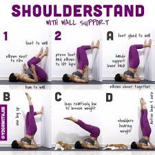 Shoulder Stand Yoga Pose Yoga Motivation Yoga Shoulder Wall Yoga