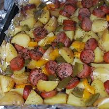 Sausage Potato Bake Recipe Recipe Sausage And Potato Bake Smoked Sausage Smoke Sausage And Potatoes