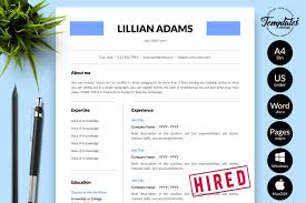 Download Simple Resume Template For Microsoft Word Apple Pages Lillian Adams Cv Design Template In Resume Templates On Yellow Images Creative Store PSD Mockup Templates