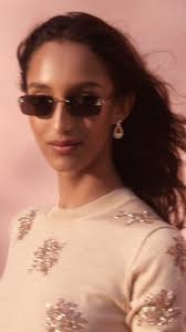 Step into luxury with the new Fendi First Crystal. Small rectangular shape,  thin metal temples, and the Fendi logo