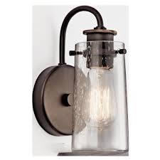 Dhgate.com provide a large selection of promotional glass wall lamp shades on sale at cheap price and excellent crafts. Kichler Braelyn 1 Light Olde Bronze Wall Sconce With Clear Seeded Glass Shade 45457oz The Home Depot