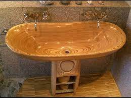 This is wooden bathroom sink made out of wood. Wood Wash Basin Sink Beautiful 17 Design For Kitchen Bathroom Youtube