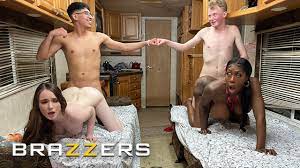Full Video - Brazzers - Ebony Mystique Shakes Her Round Booty Before  Indulging In A 3some With Hazel Moore | Pornhub