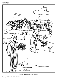 Coloring pages are a great tool to have when teaching children about the bible. Coloring Ruth Gleans In The Field Kids Korner Biblewise