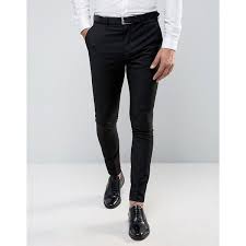 Selected Homme Super Skinny Tuxedo Suit Pants 76 Liked On Polyvore Featuring Men S Fashion Men S Skinny Dress Pants Men Skinny Pants Men Black Pants Men