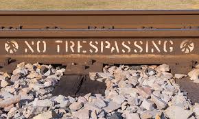 Trespassing is the crime of knowingly entering another person's property without that person's permission. Trespassing Incidents In September On Uk Network Highest In Five Years
