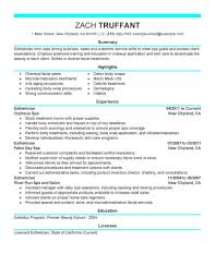 Spa receptionist job description example. Professional Esthetician Resume Examples Cosmetology Livecareer