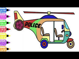 56 kolase gambar helikopter dengan kertas hd. Cara Menggambar Mainan Bajaj Helikopter Polisi Auto Rickshaw Youtube