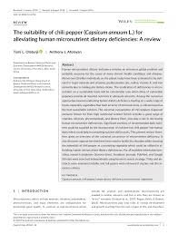With its roots in china, the. Pdf The Suitability Of Chili Pepper Capsicum Annuum L For Alleviating Human Micronutrient Dietary Deficiencies A Review