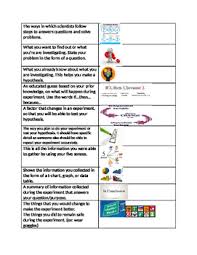 Scientific Method Flip Chart Cut Outs