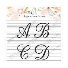 Graffiti goes a long way back with visual examples that can be seen from old greece to the roman empire architecture. Fancy Script Alphabet Letters Cookie Stencil Monogram Available From A To Z St00811