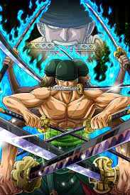 ronona zoro ashura poster art print by onepiecetreasure displate ゾロワンピース ワンピースルフィ ゾロ 阿修羅