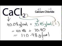 Molar Mass Molecular Weight Of Cacl2 Youtube