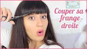 Vous pouvez la portez droite, sur le côté, attachée… Couper Sa Frange Droite Soi Meme Youtube