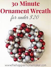 How To Make An Easy Diy Ornament Wreath The Happier Homemaker Christmas Wreaths Diy Christmas Ornament Wreath Christmas Diy