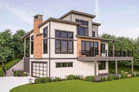 Plan 280058jwd Contemporary House Plan With Loft And A Drive Under Garage Contemporary House Plans House Plan With Loft House Plans