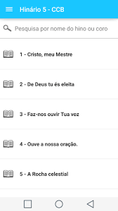 * 480 hinos oficiais do hinário de nº5. Hinario 5 Ccb For Android Apk Download
