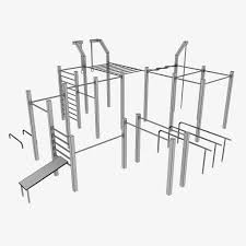 Street Workout Park Gym Low Poly Street Workout Low Poly Low Poly 3d Models
