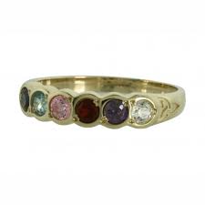 Family Colours Ring 6 Birthstones