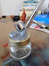 How to make airbrush thinner and cleaner for acrylics homemade airbrush cleaner. Airbrush Cleaning Pot Stand For 68mm Regular Mouth Mason Jar 3d Printed Airbrush Stand Cleaning Mason Bleed Filt Spray Booth Diy Mason Jars Spray Booth