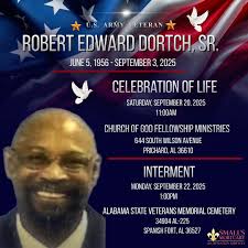 Celebrating the life of U.S. Army Veteran, Robert Edward Dortch, Sr. Please  visit the online obituary to share a memory.  https://www.smallsmortuary.com/obituaries