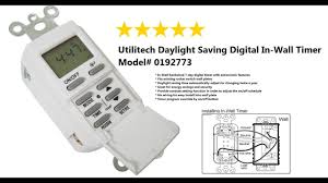 Allows user to set on/off times each day —great for those who use their towels on a regular schedule: Utilitech Daylight Saving Digital In Wall Timer Model 0192773 Youtube