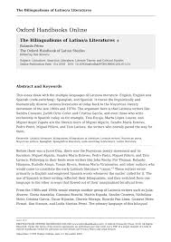 Discografia de los huracanes del norte mega. Pdf The Bilingualisms Of Latino A Literatures The Oxford Handbook Of Latino Studies Ed Ilan Stavans Oxford Hanbooks Online