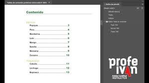 Como Crear Tablas De Contenido En Indesign Bien Explicado Tabla De Contenido Tutoriales De Ilustrador Disenos De Unas